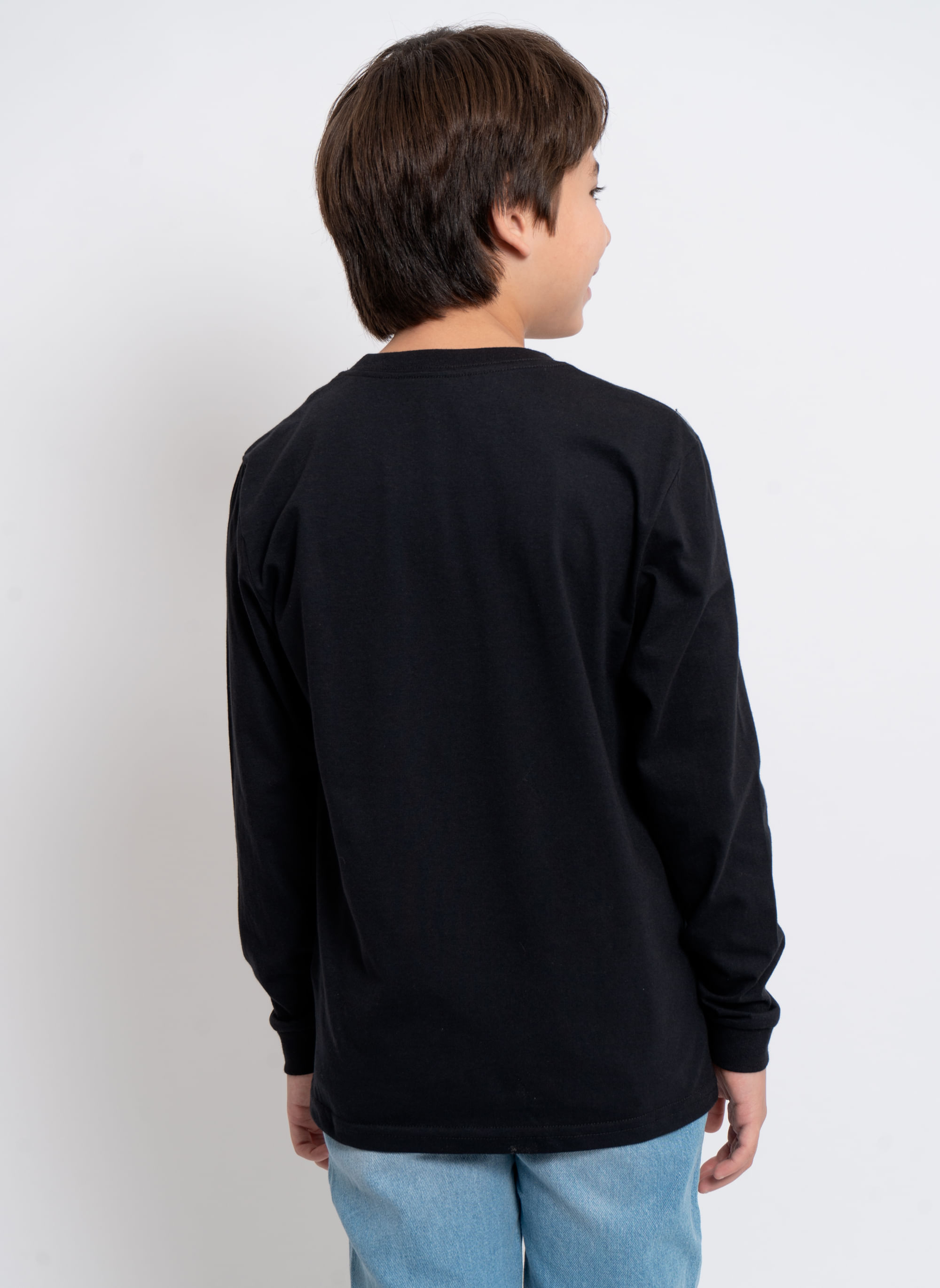 Camiseta-Aleatory-Infantil-Lisa-Manga-Longa-Freedom-Preta-Preto-2