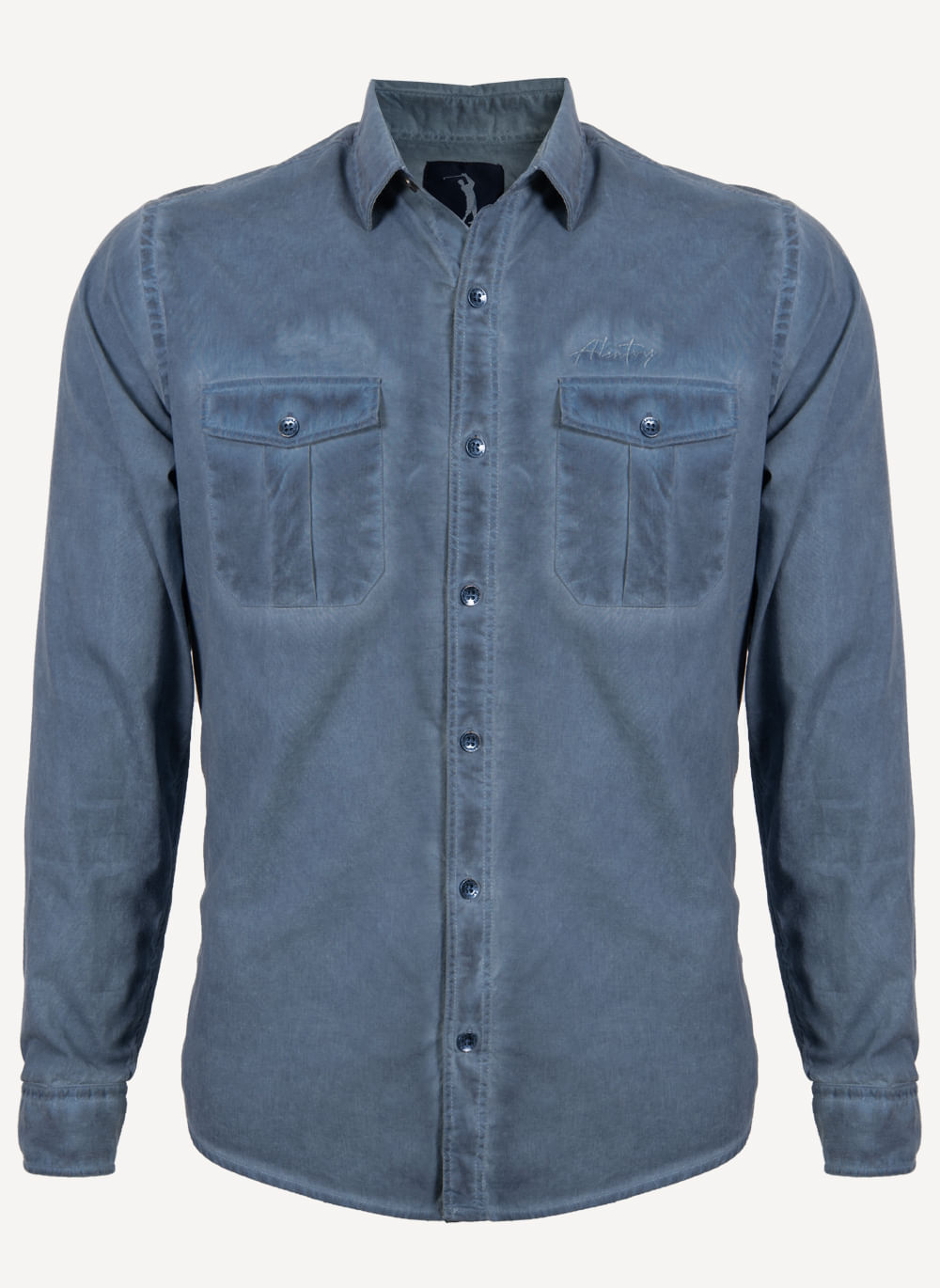 Camisa-Aleatory-ML-Tinturada-Azul-Azul-M
