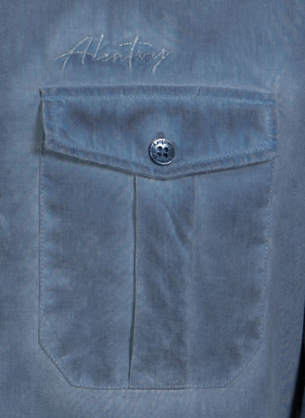 Camisa-Aleatory-ML-Tinturada-Azul-Azul-M