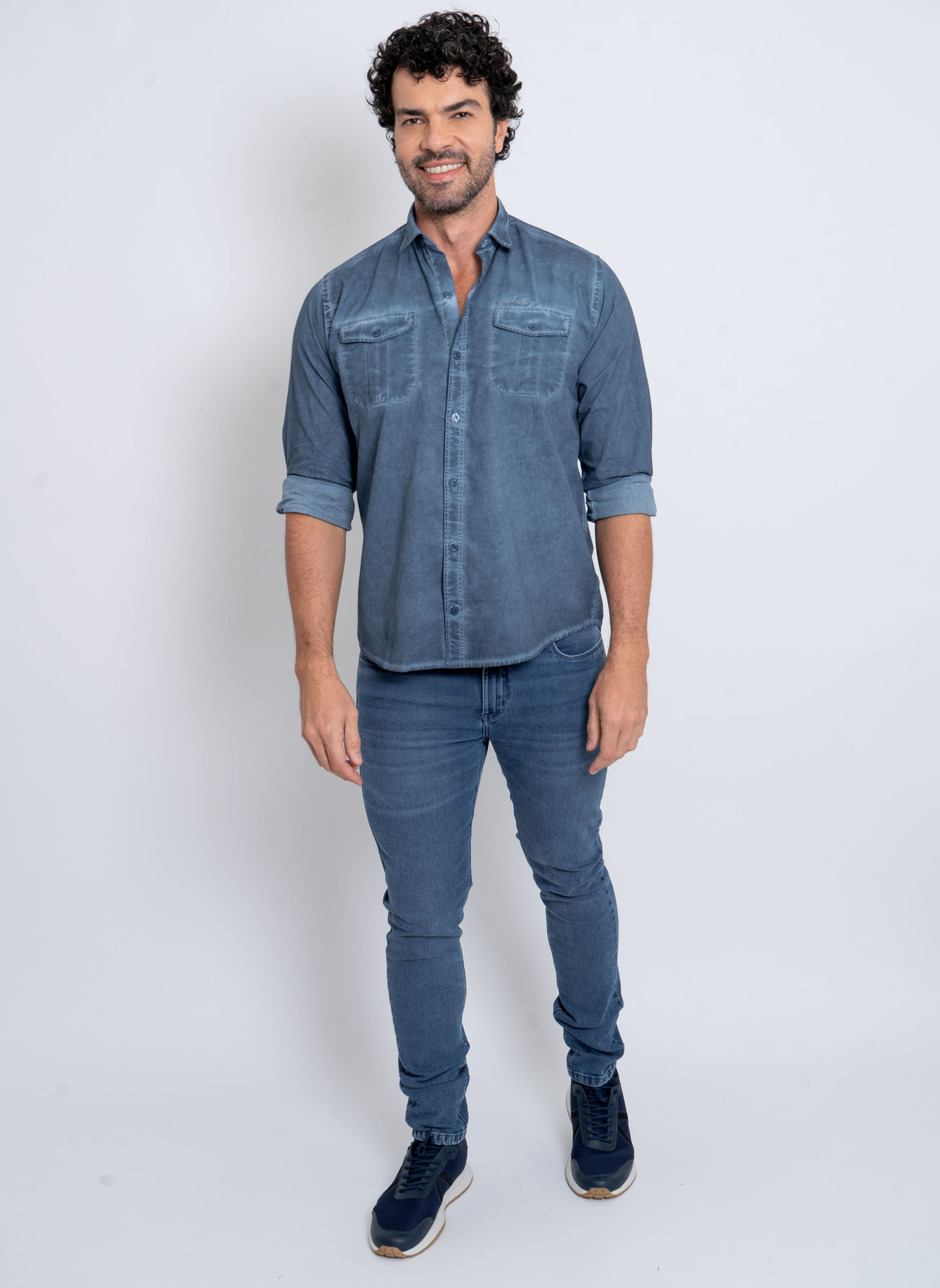 Camisa-Aleatory-ML-Tinturada-Azul-Azul-M