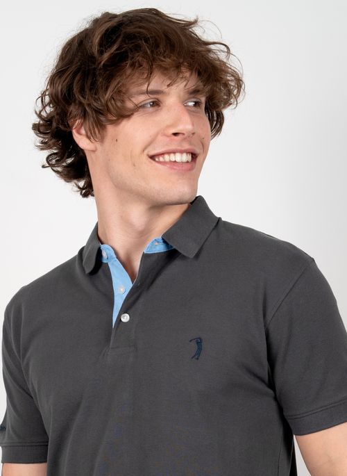 Camisa Polo Titânio Lisa Aleatory