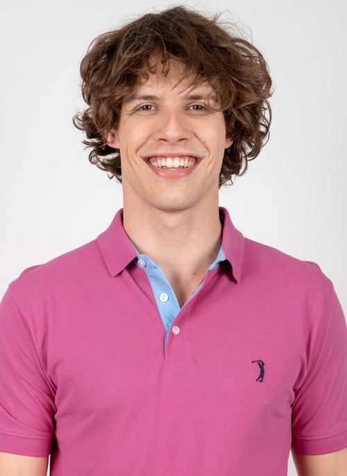 Camisa Polo Violeta Lisa Aleatory