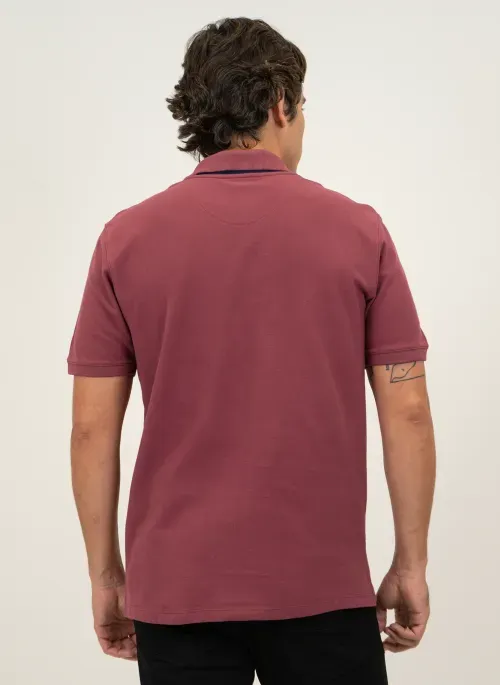 Camisa Polo Aleatory Piquet Light Bordô