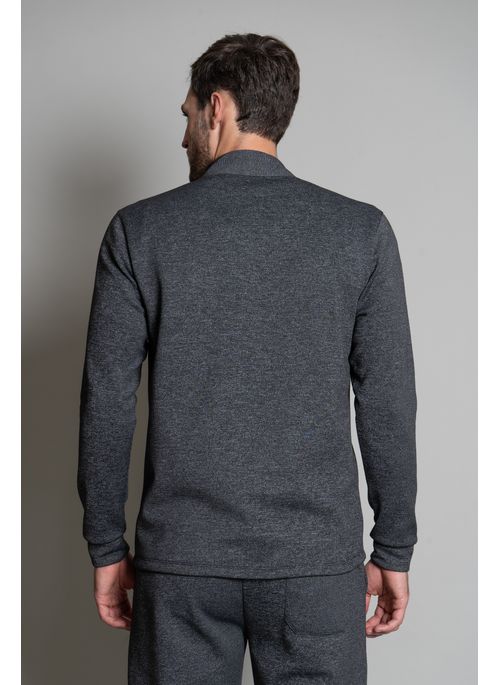 Blusão Signature Neoprene Manga Longa Chumbo