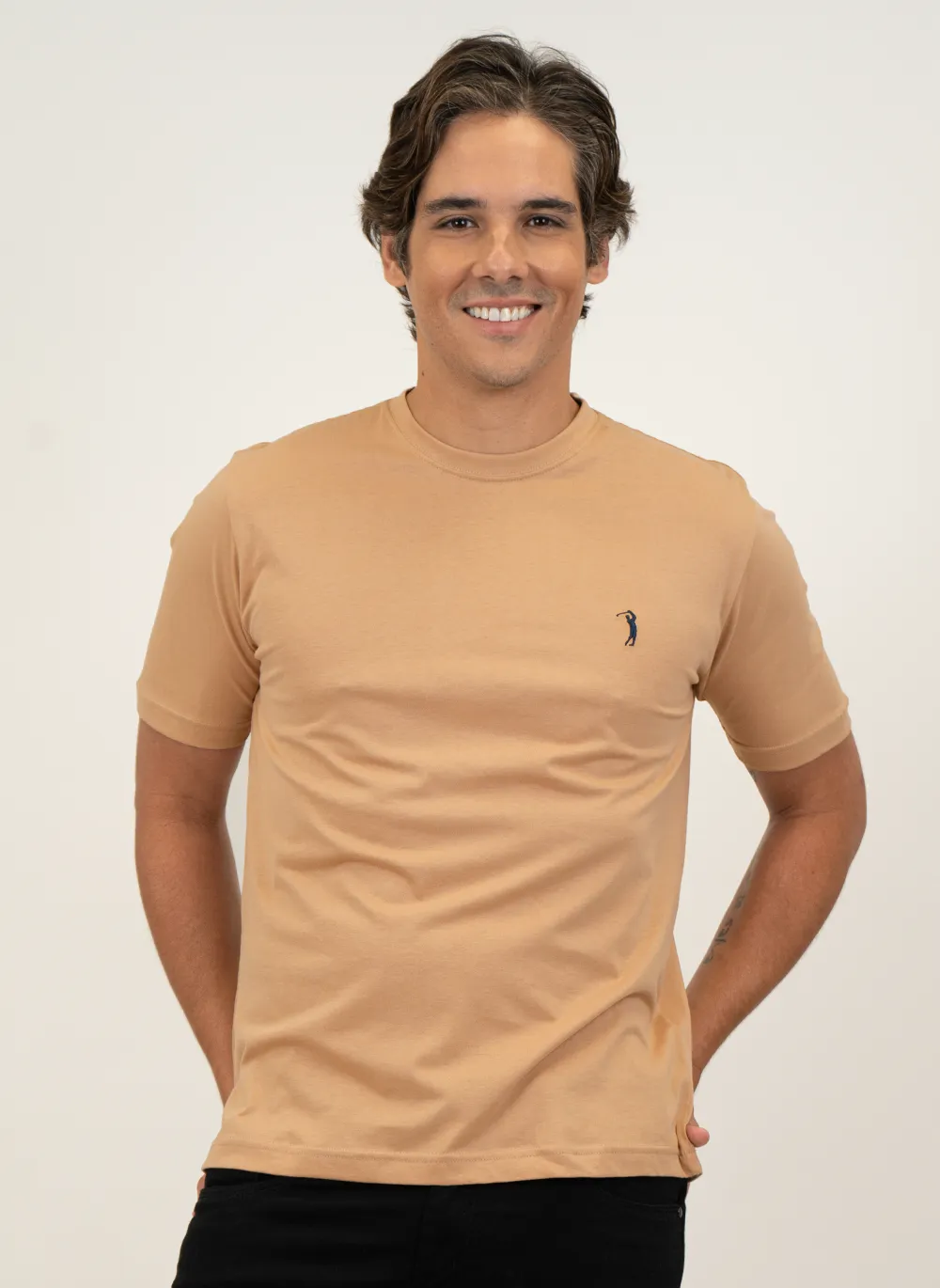 Camiseta-Aleatory-Lisa-Khaki-Khaki-GG