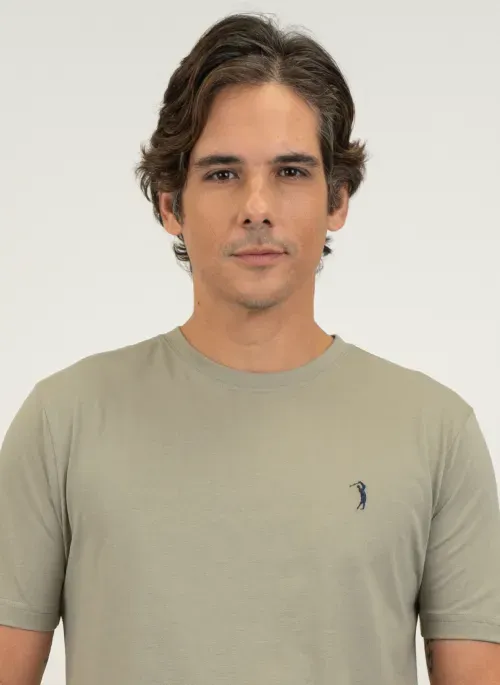 Camiseta Verde Musgo Lisa Aleatory