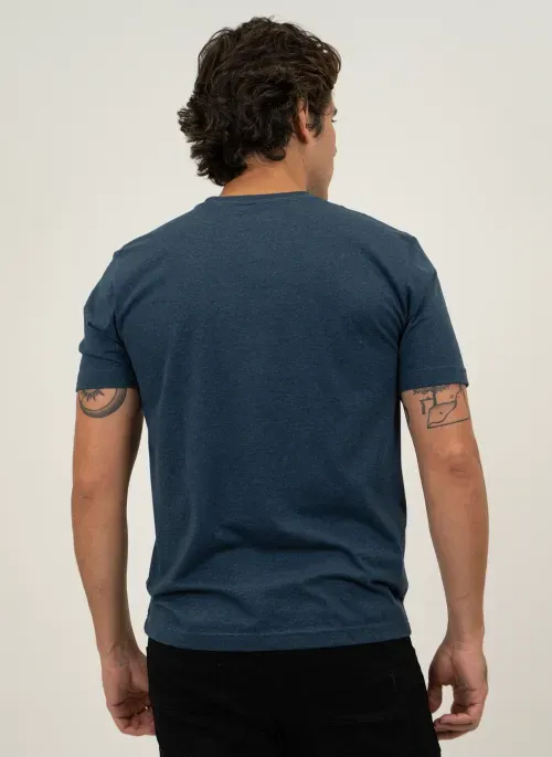 Camiseta Aleatory Lisa Azul Marinho Mescla