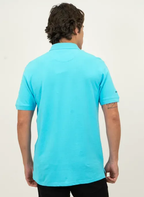 Camisa Polo Aquarius Blue Lisa Aleatory
