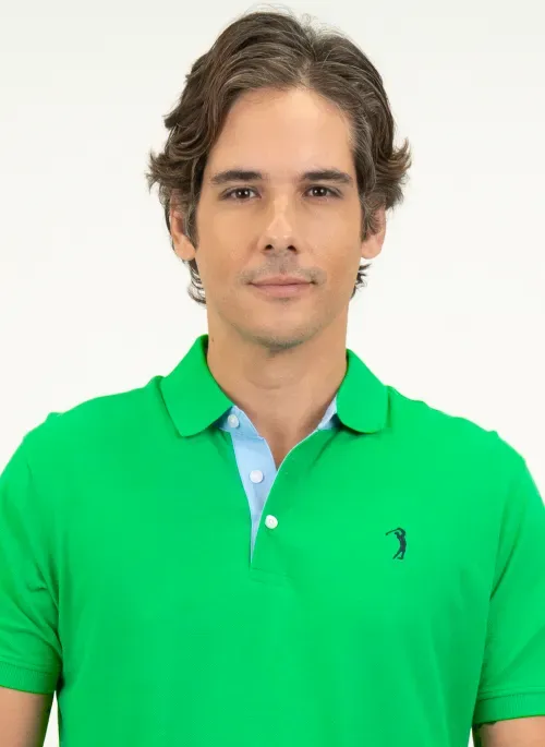 Camisa Polo Verde Tropical Lisa Aleatory