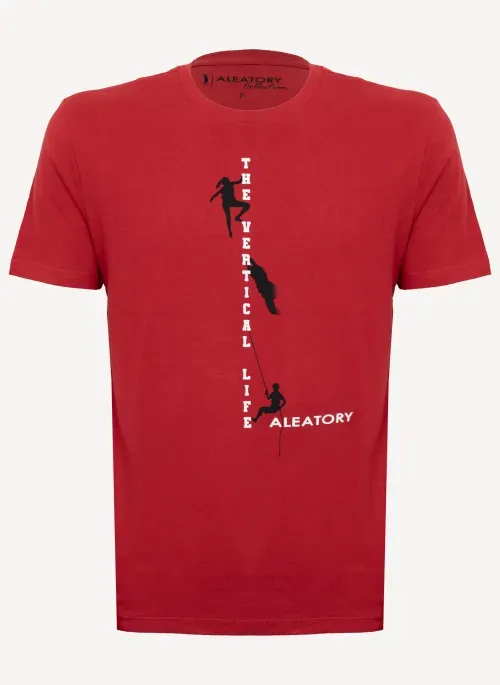 Camiseta Estampada Aleatory Radical Vermelha