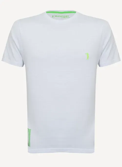 Camiseta Aleatory Lisa Neon Branca