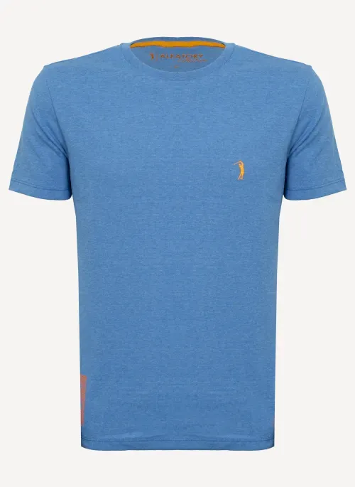 Camiseta Aleatory Lisa Neon Azul Mescla
