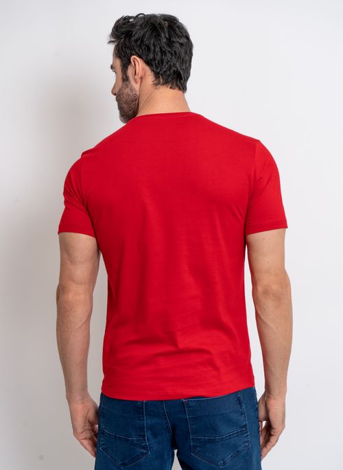 Camiseta Estampada Aleatory Gradient Vermelha