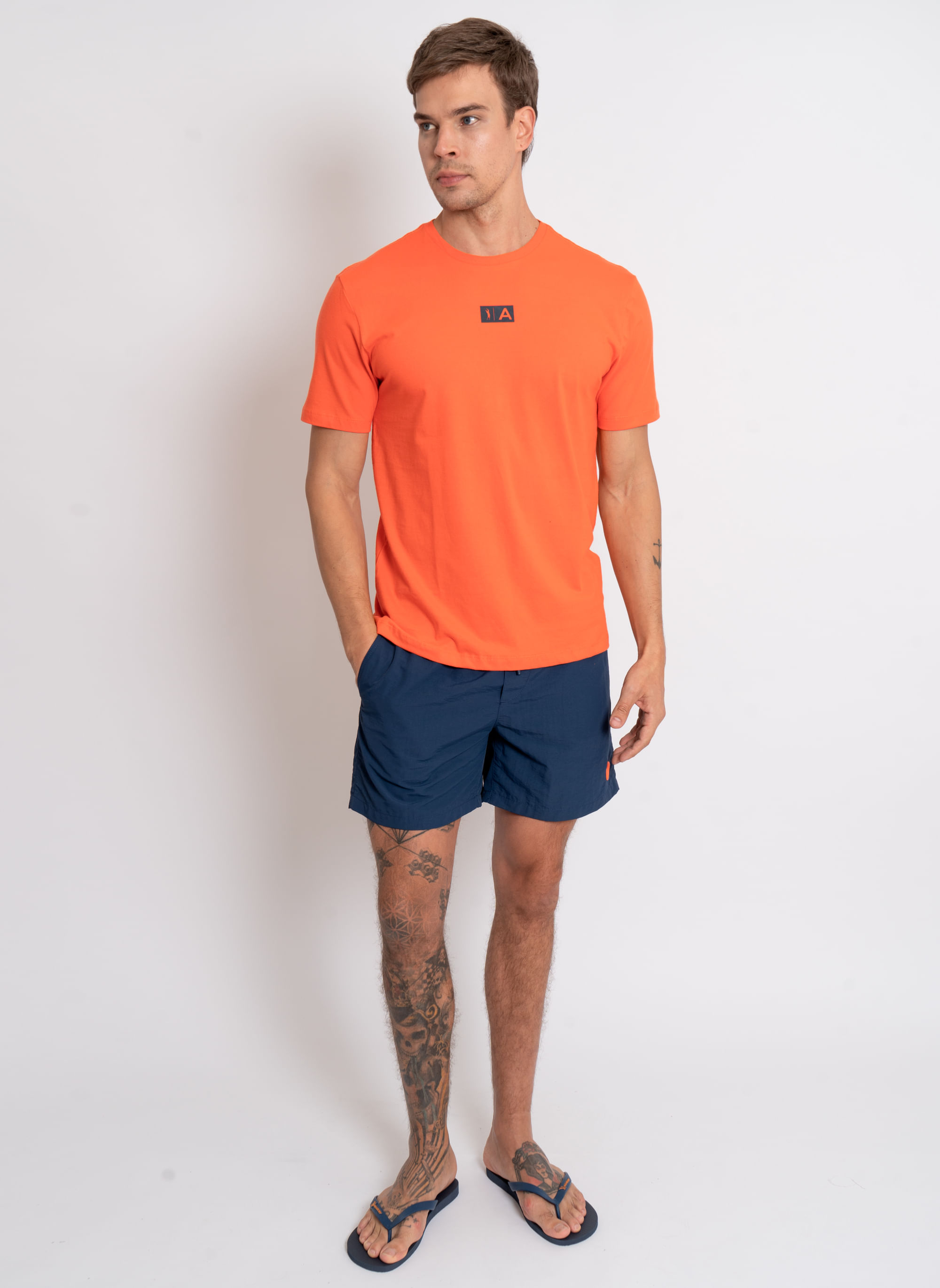 Camiseta-Estampada-Aleatory-A-Class-Laranja-Laranja-M