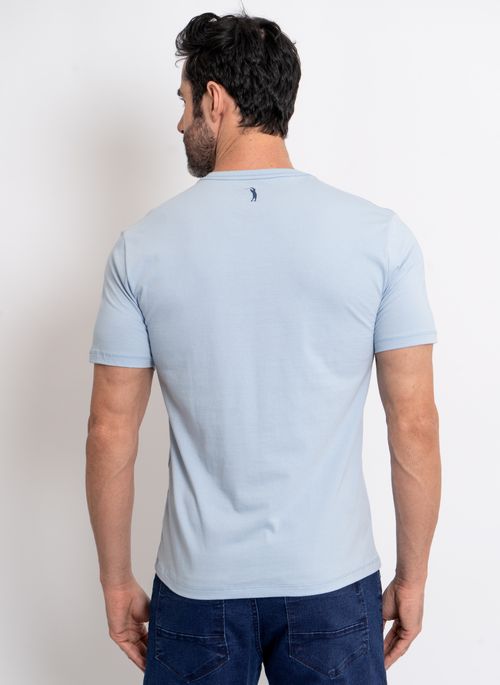Camiseta Estampada Aleatory Marble Azul Sky