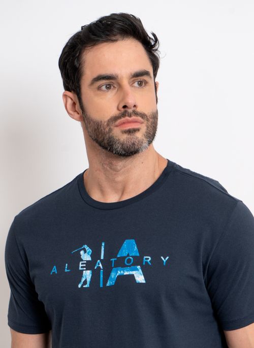 Camiseta Estampada Aleatory Complete Marinho