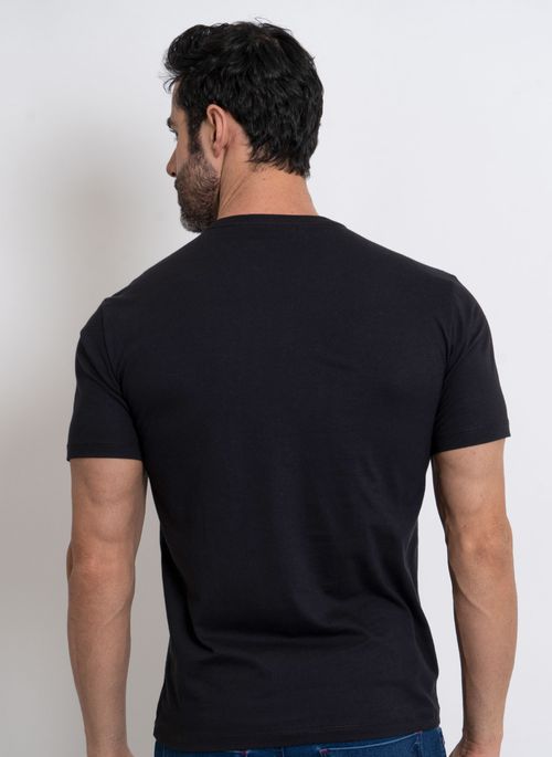 Camiseta Aleatory Logo Bordado Preto