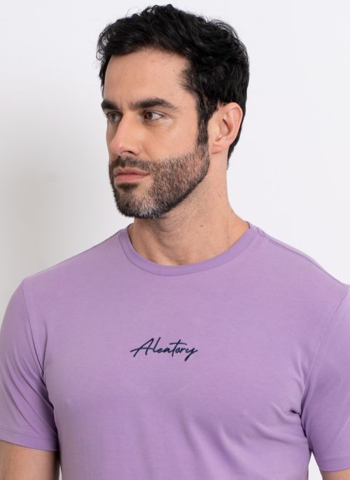 Camiseta Lisa Aleatory Assinatura Roxa