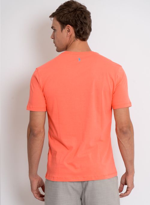 Camiseta Lisa Aleatory Assinatura Coral