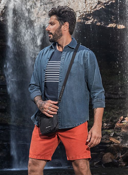 Bermuda Sarja Lisa Aleatory Pilot Red Ochre