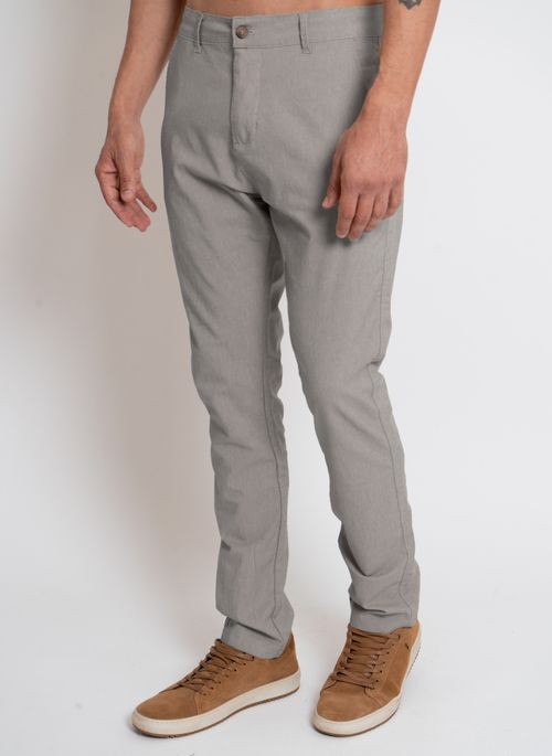 Calça Aleatory Bolso com Zíper Cinza