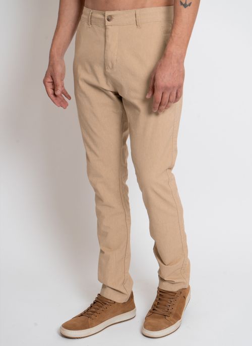 Calça Aleatory Bolso com Zíper Khaki