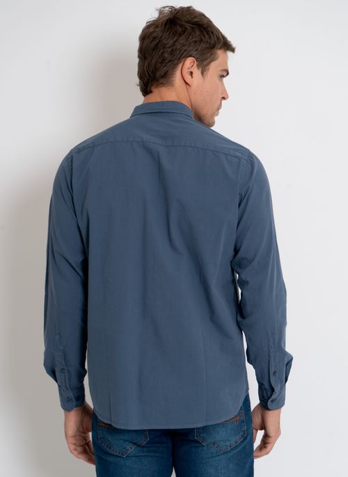 Camisa Aleatory Lisa Stone ML Titan Azul
