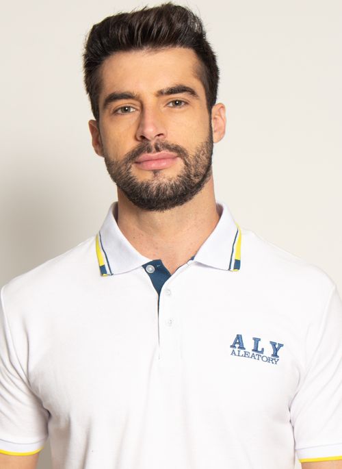 Camisa Polo Aleatory Piquet ALY White