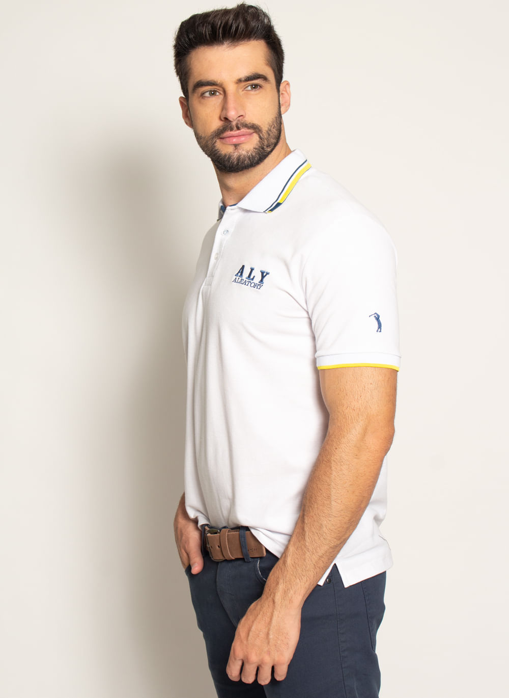 Camisa-Polo-Aleatory-Piquet-ALY-White-Branco-M
