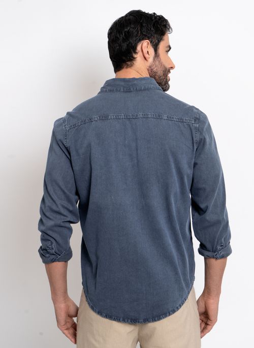 Camisa Jeans Aleatory Manga Longa Pace