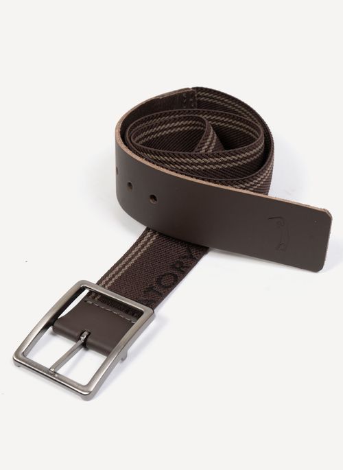 Cinto Elástico Aleatory Bars Marrom