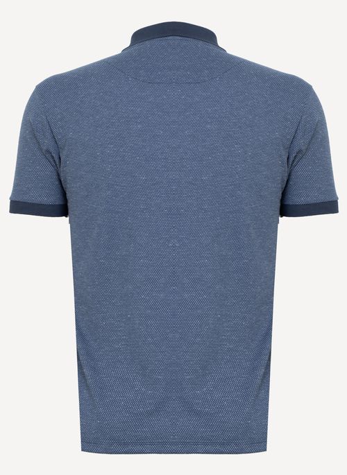 Camisa Polo Aleatory Dots Marinho