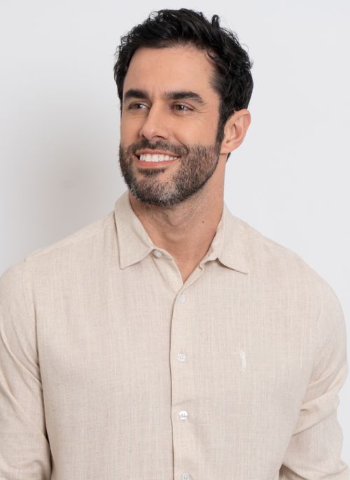 Camisa Linho Aleatory ML Bege