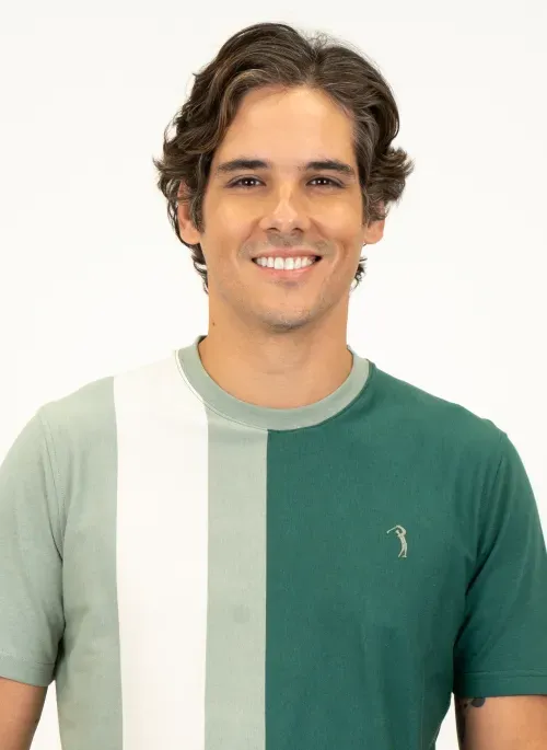 Camiseta Masculina Aleatory Listrada Pace Verde