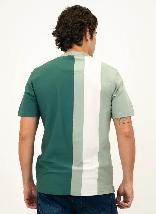 Camiseta Masculina Aleatory Listrada Pace Verde