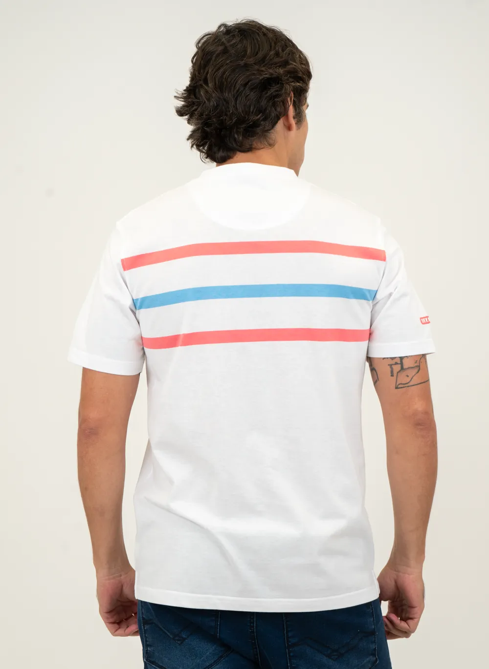 Camiseta-Masculina-Aleatory-Listrada-Baltimore-Branco-Branco-G