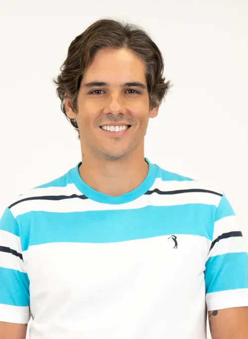 Camiseta Masculina Aleatory Listrada Mullen Azul Claro