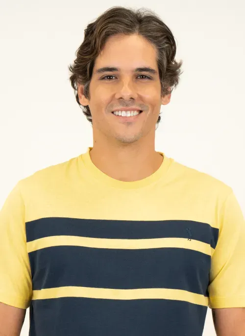 Camiseta Masculina Aleatory Listrada Stance Amarela