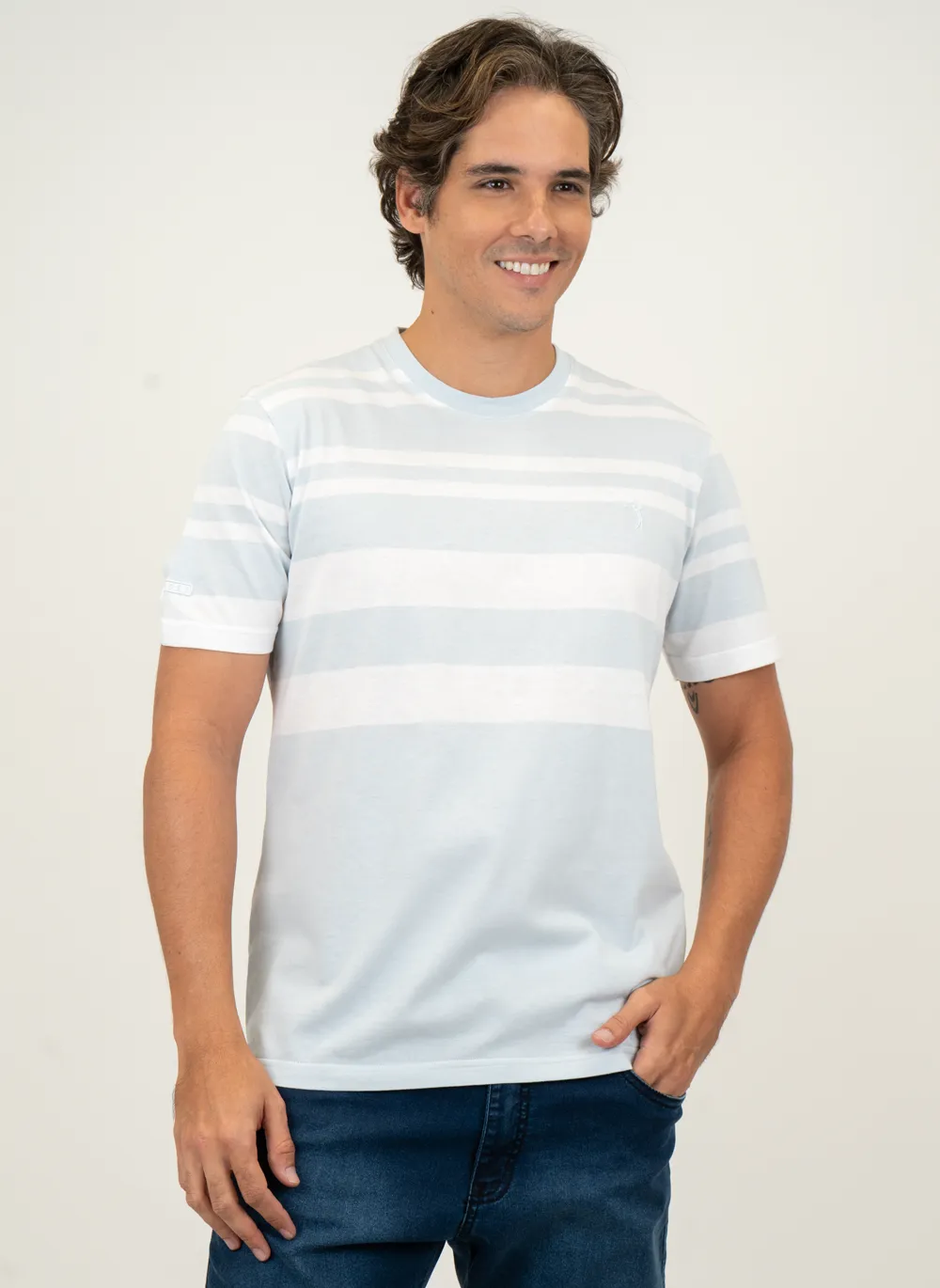 Camiseta-Masculina-Aleatory-Parts-Listrada-Azul-Claro-Azul-Claro-G