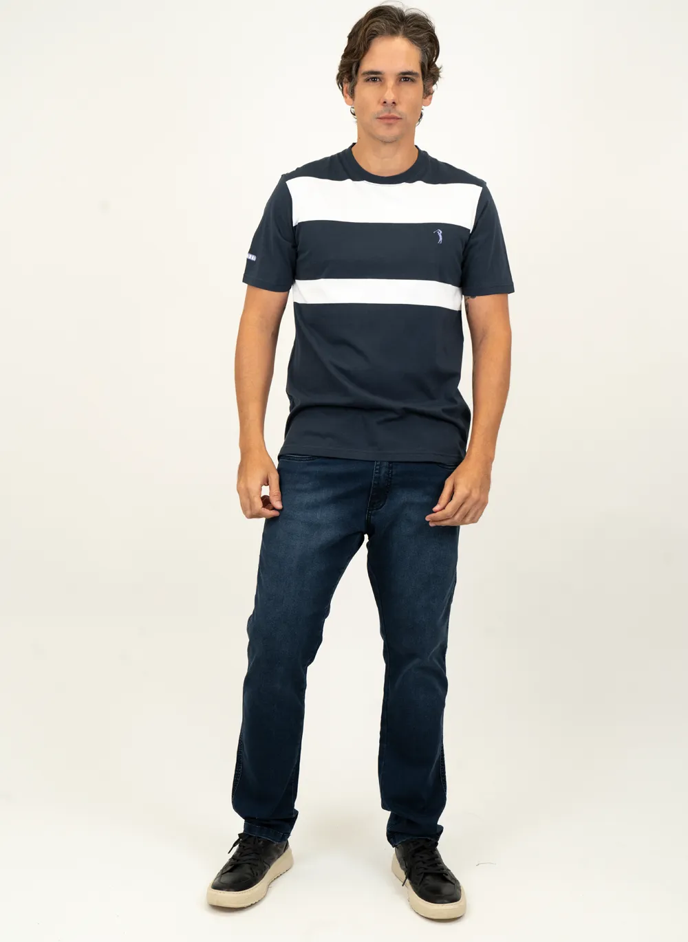 Camiseta-Masculina-Aleatory-Listrada-Duff-Marinho-Azul-Marinho-XGGGG