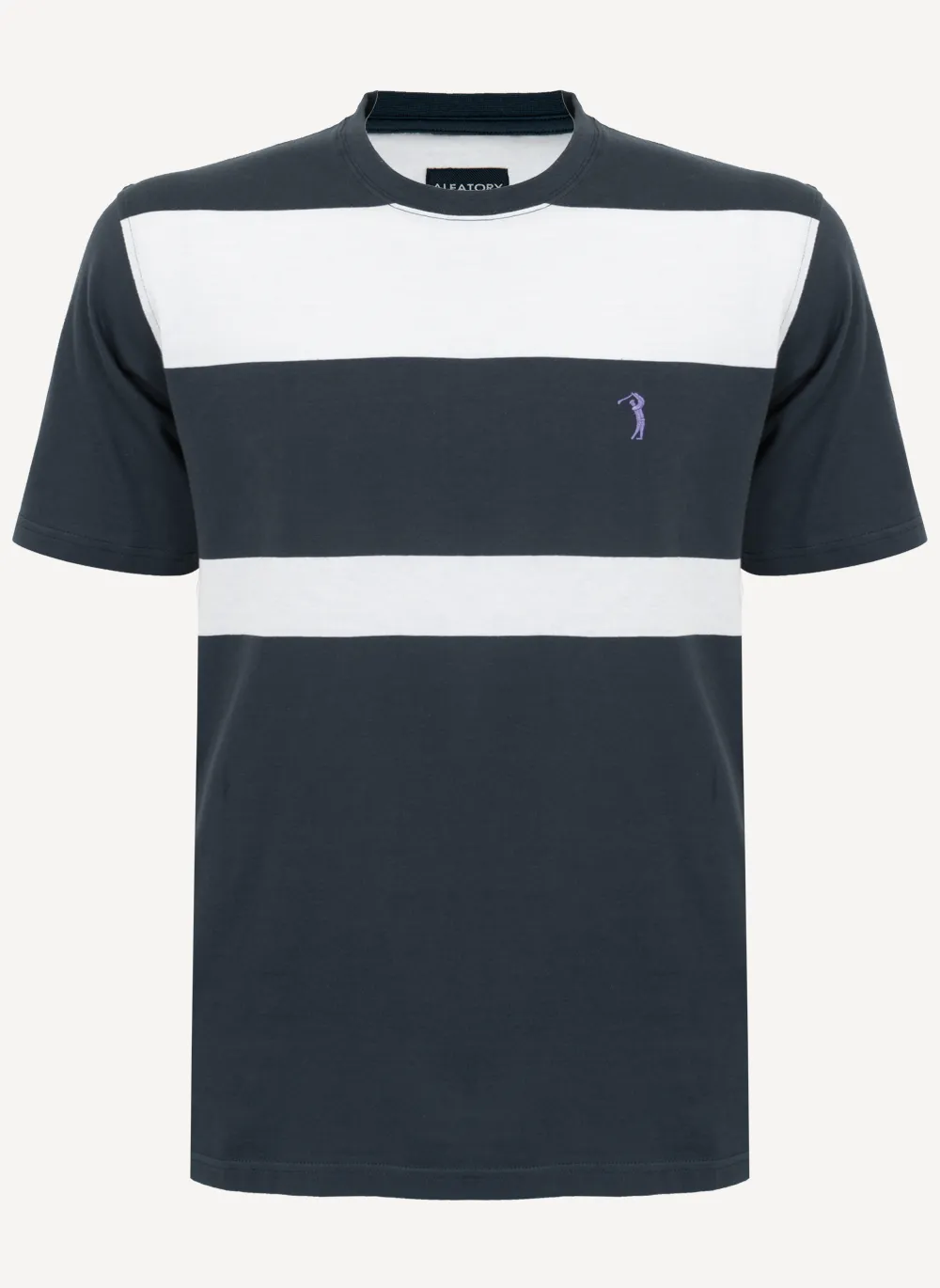 Camiseta-Masculina-Aleatory-Listrada-Duff-Marinho-Azul-Marinho-XGGGG