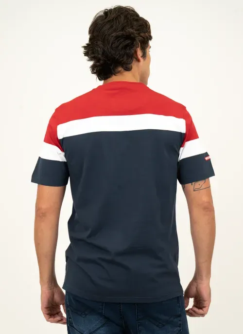 Camiseta Masculina Aleatory Listrada Verse Marinho