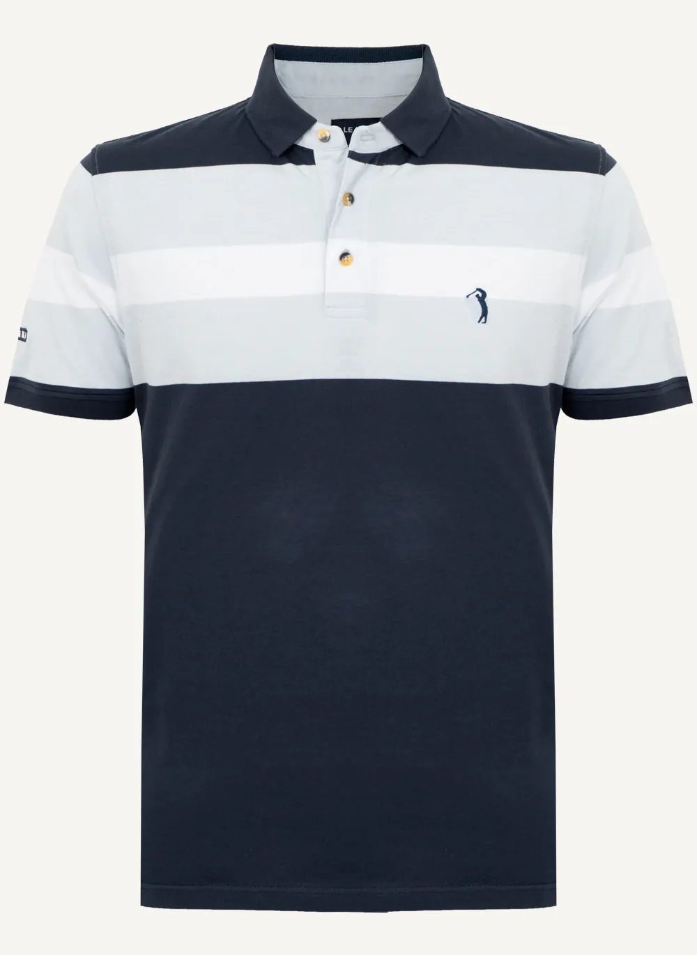 Polo-Masculina-Aleatory-Portland-Listrada-Marinho-Azul-Marinho-GG