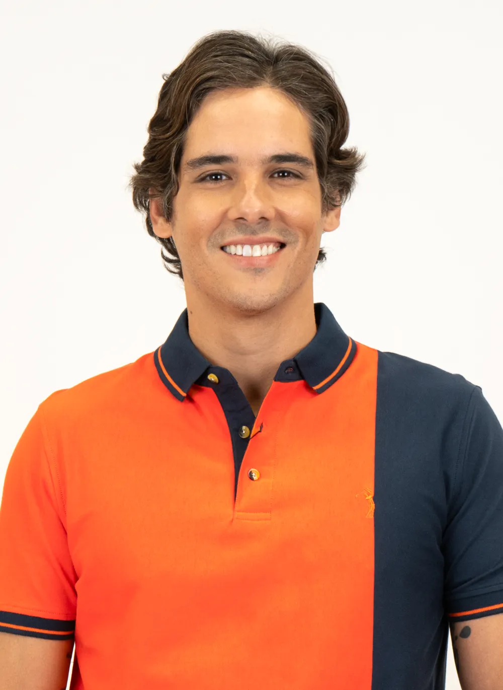 Camisa-Polo-Masculina-Aleatory-Listrada-Quarter-Laranja-Laranja-GG