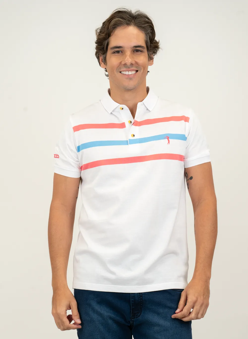 Camisa-Polo-Masculina-Aleatory-Listrada-Foward-Branca-Branco-GG