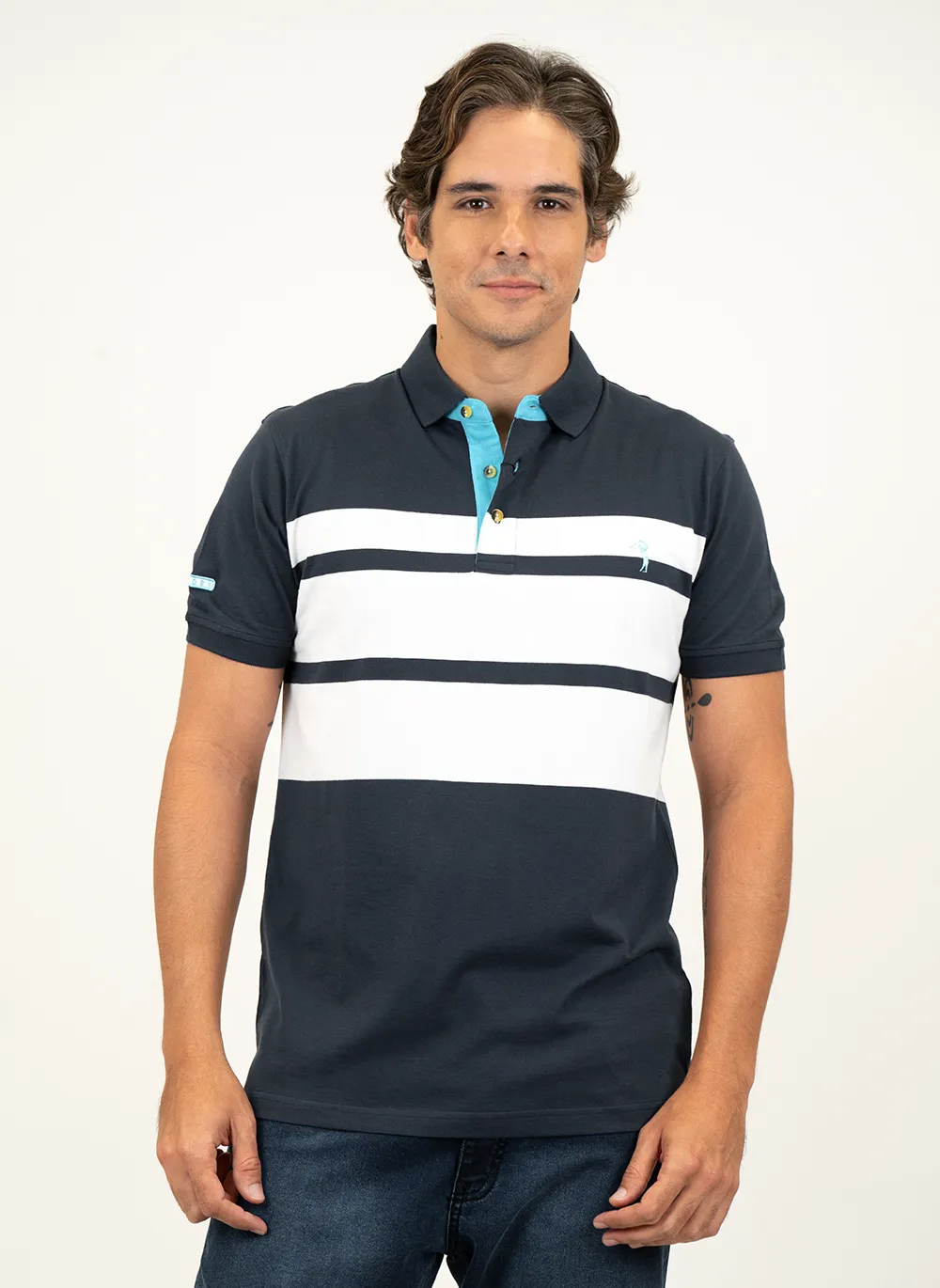 Camisa-Polo-Masculina-Aleatory-Listrada-Vibrant-Marinho-Azul-Marinho-GG