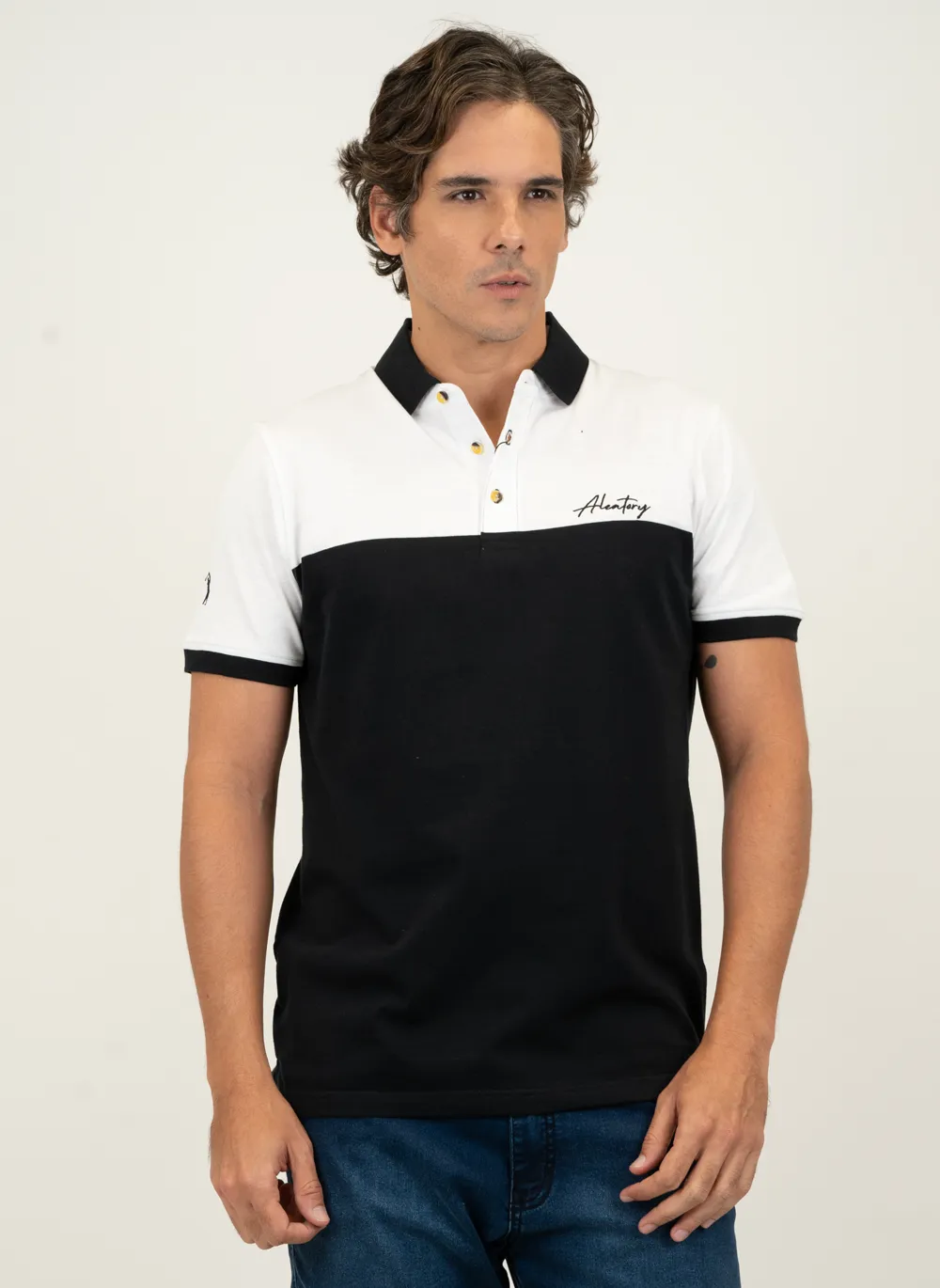 Camisa-Polo-Masculina-Aleatory-Listrada-Fort-Preto-Preto-GG