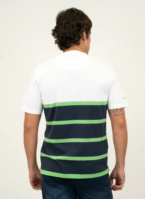 Camiseta Masculina Aleatory Listrada Loft Branca