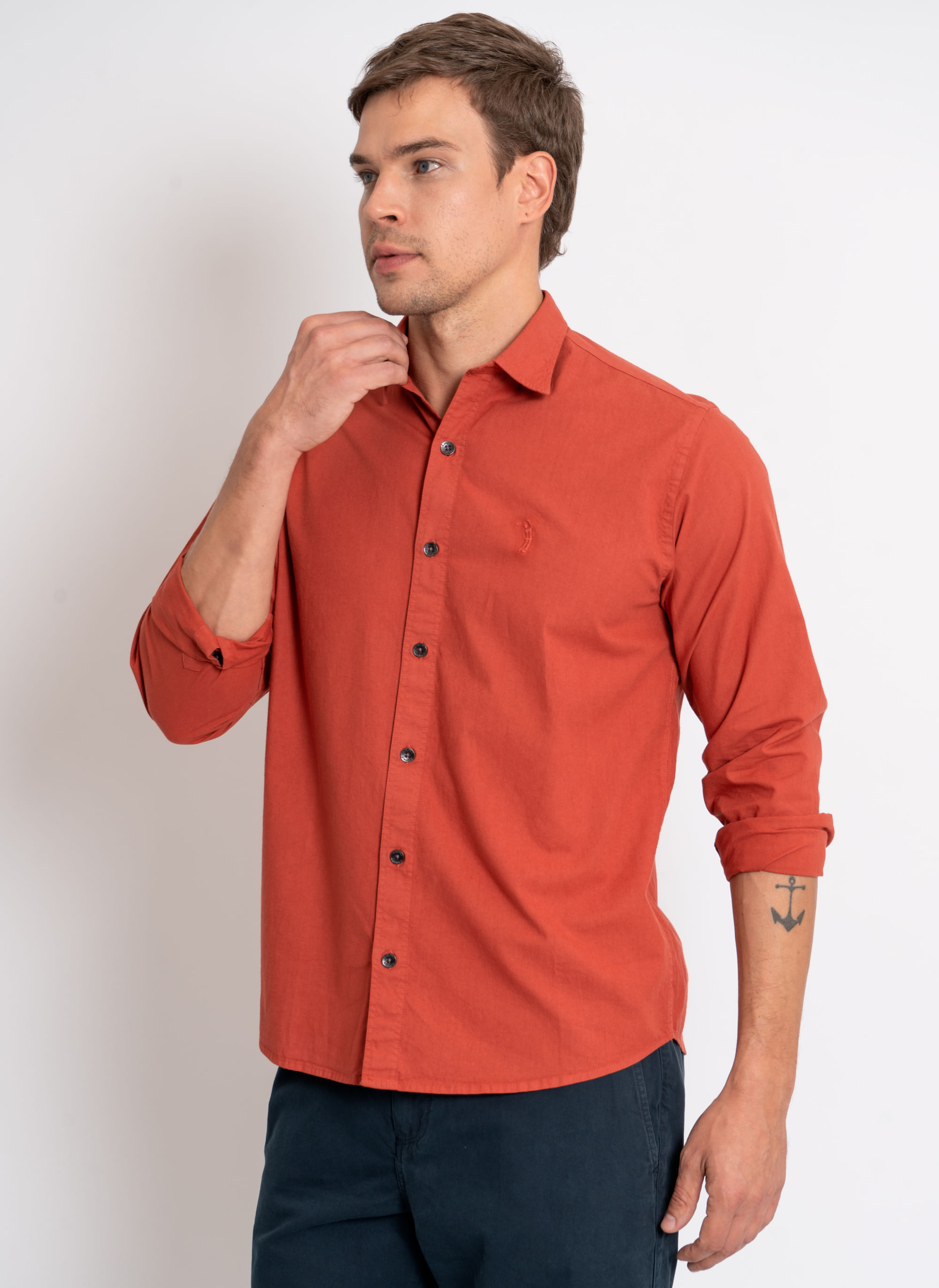 Camisa-Aleatory-Lisa-Stone-ML-Titan-Vermelho-Vermelho-P