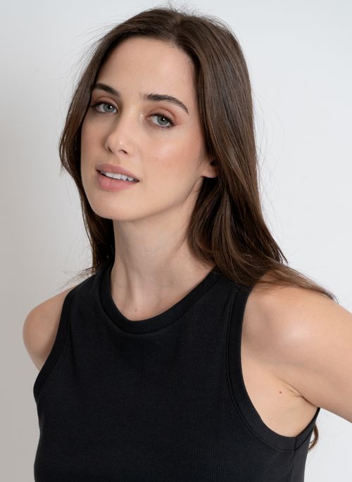 Regata Feminina Aleatory Blossom Preta